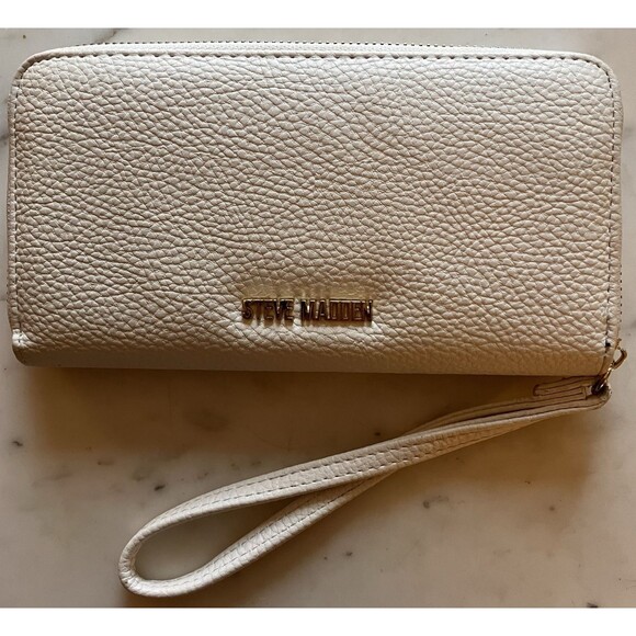 Steve Madden Full Size Zip Up Wallet Colorful Wristlet White Rainbow  T024K EUC - Picture 5 of 16